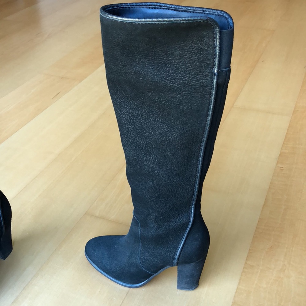 Vince Camuto Black leather long boots - Picture 4 of 10